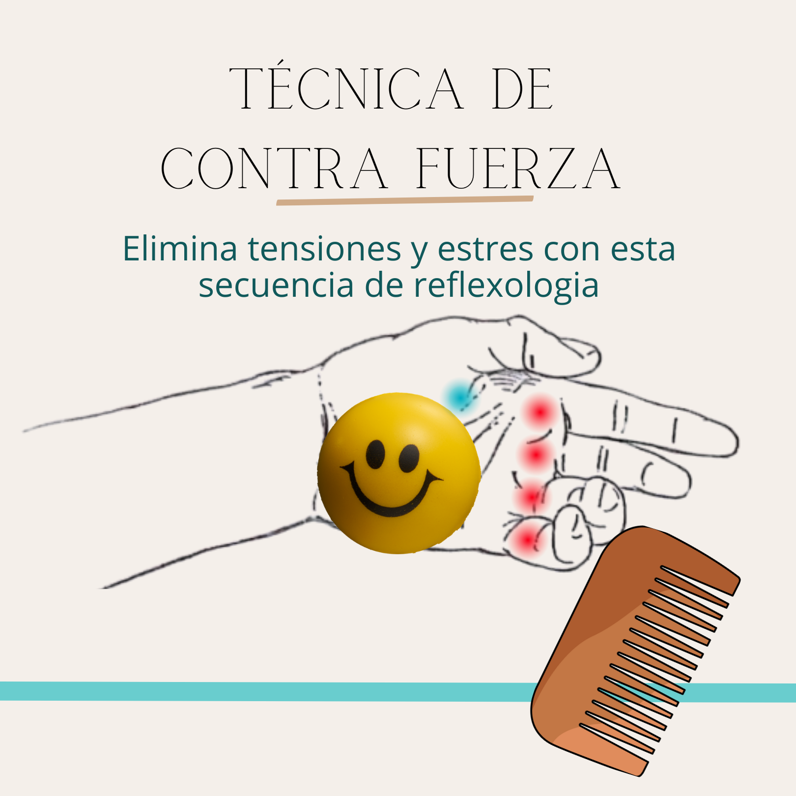 Mujer usando bola antiestrés